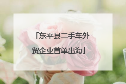 东平县二手车外贸企业首单出海